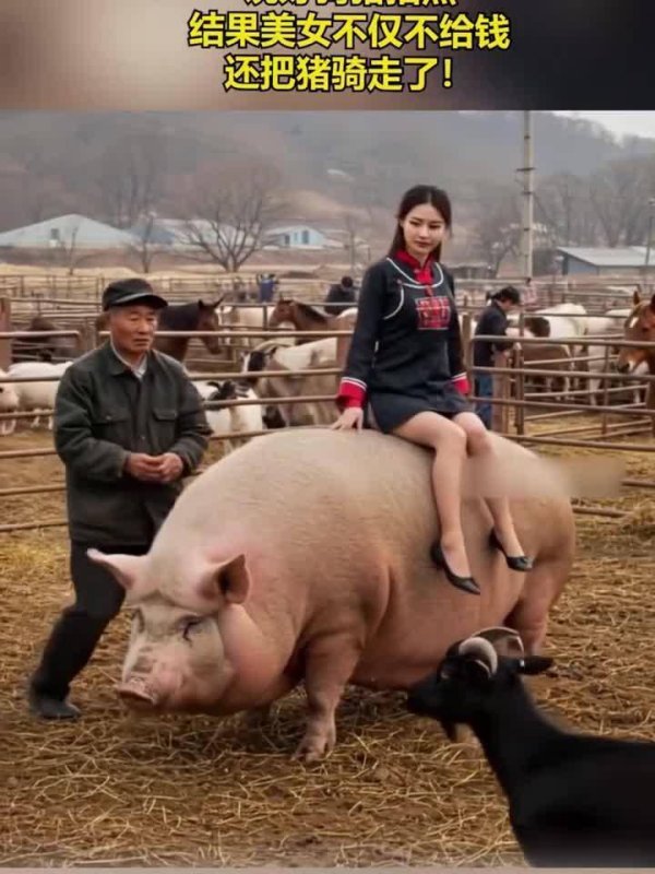 黄金配资门户网 女儿怕猪被宰求妈妈带回家，两年养到400斤，如今骑猪睡觉成日常