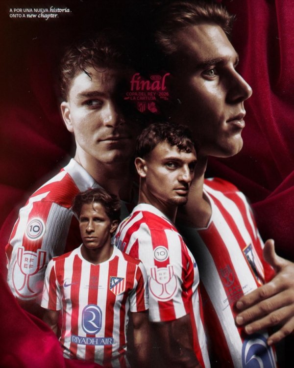 炒股配资网站问必选 马竞发布国王杯决赛海报，阿尔瓦雷斯、朱利亚诺·西蒙尼出镜